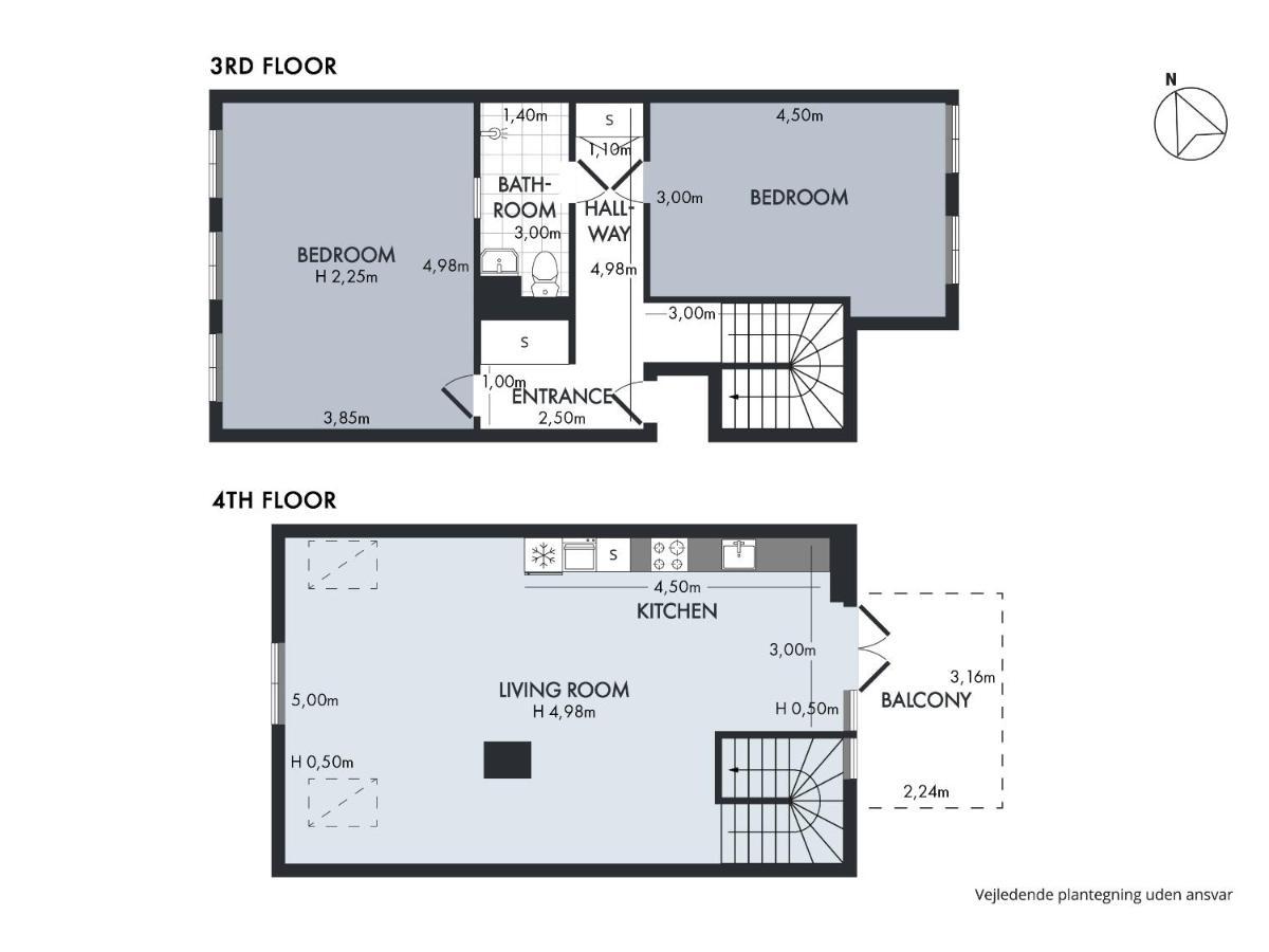 קופנהגן Sanders Main - Endearing Two-Bedroom Duplex Apartment With A Balcony Next To Magical Nyhavn מראה חיצוני תמונה
